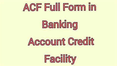 acf bank account.
